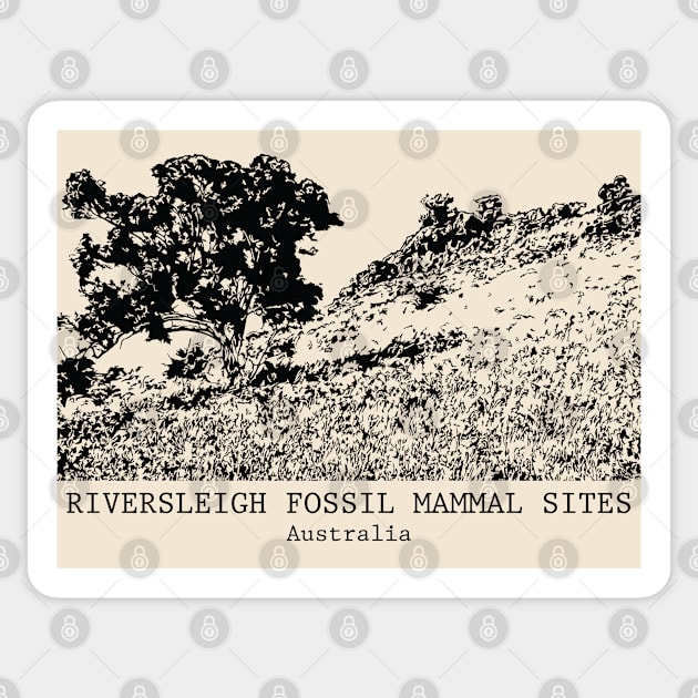 Riversleigh Fossil Mammal Sites - Australia Sticker by Lakeric